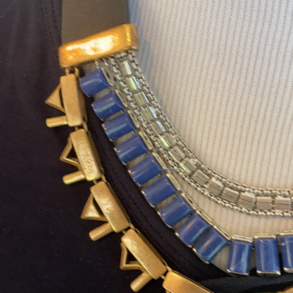 Stella & Dot Natalie Blue Black gold necklace - Picture 7 of 7